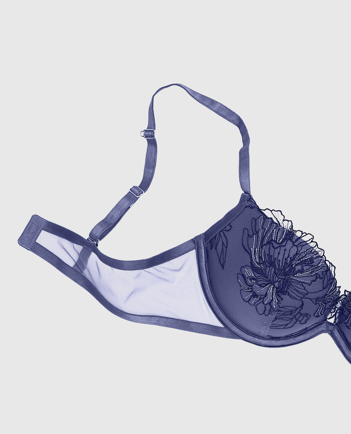La Senza Push Up Bra with Lace in Dusk Blue