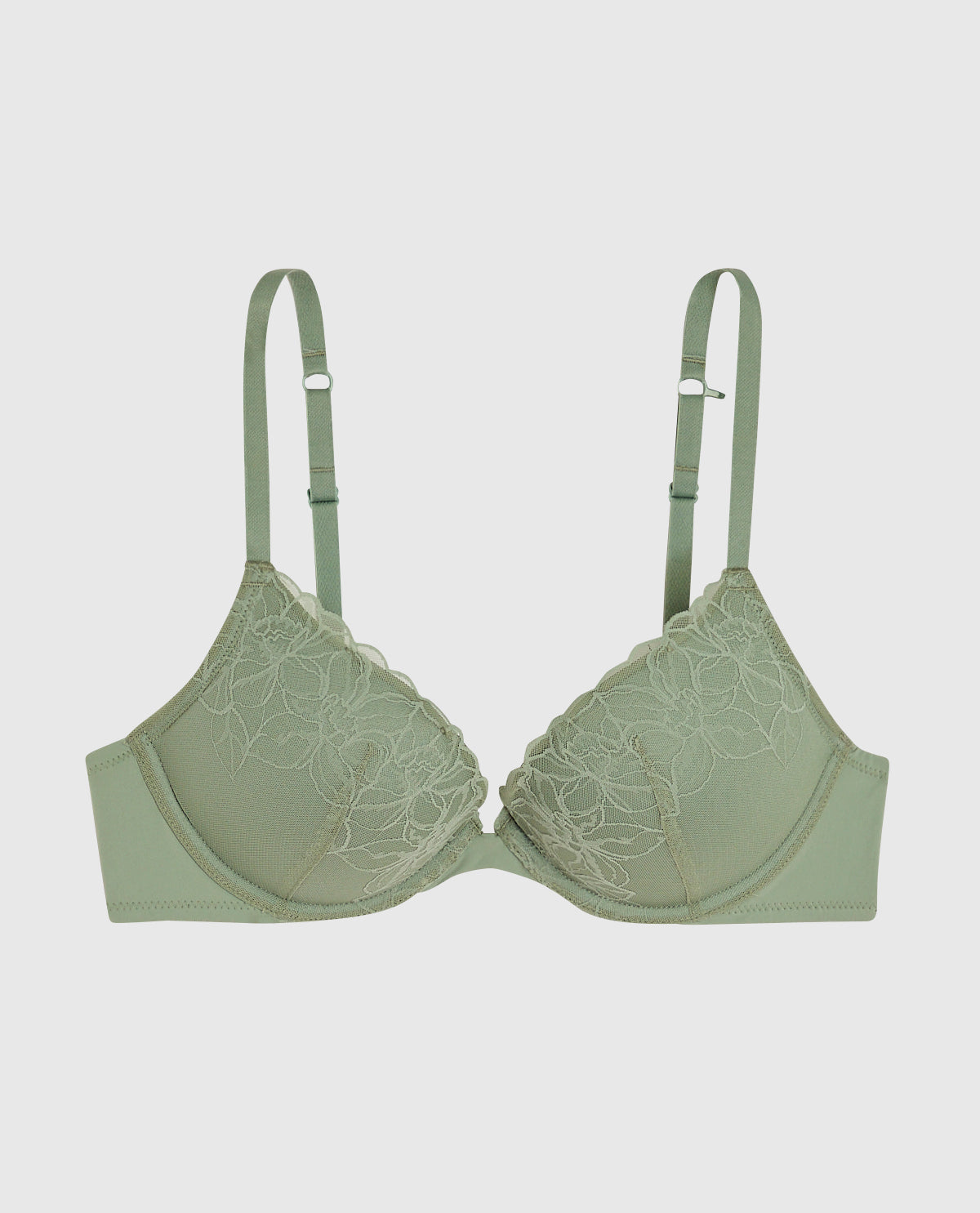La Senza Lace Push Up Bra in Soft Sage