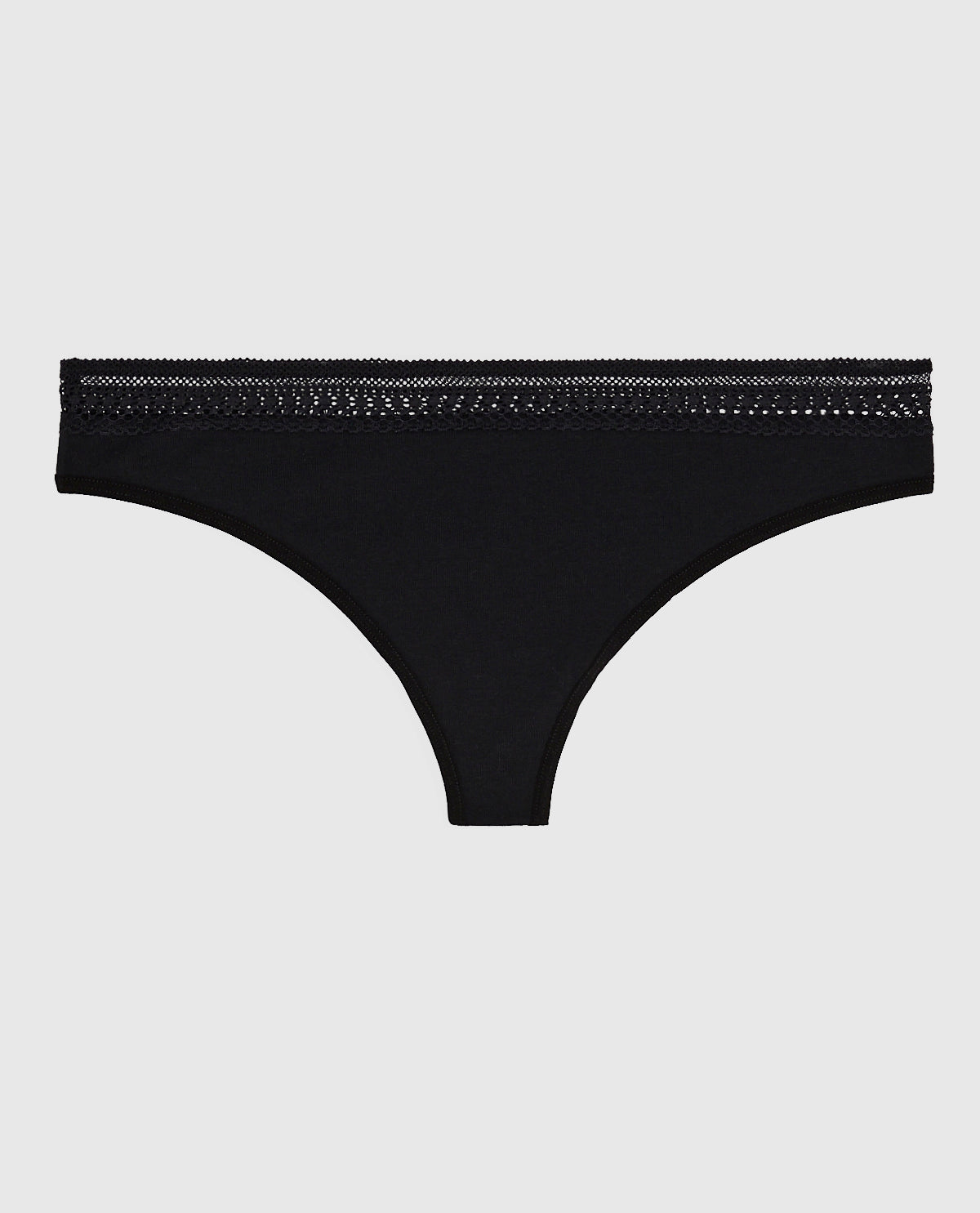 La Senza Thong Panty with Elemental Lace in Black
