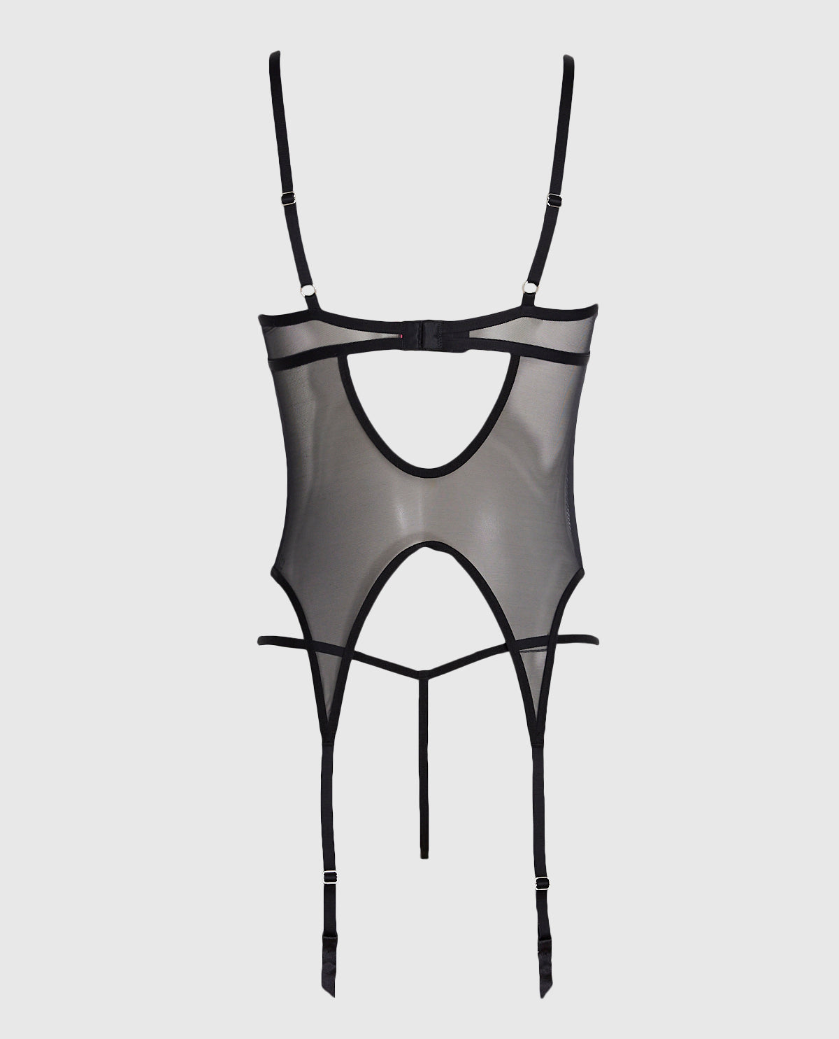 La Senza Mesh Hook-and-Eye Merrywidow in Black