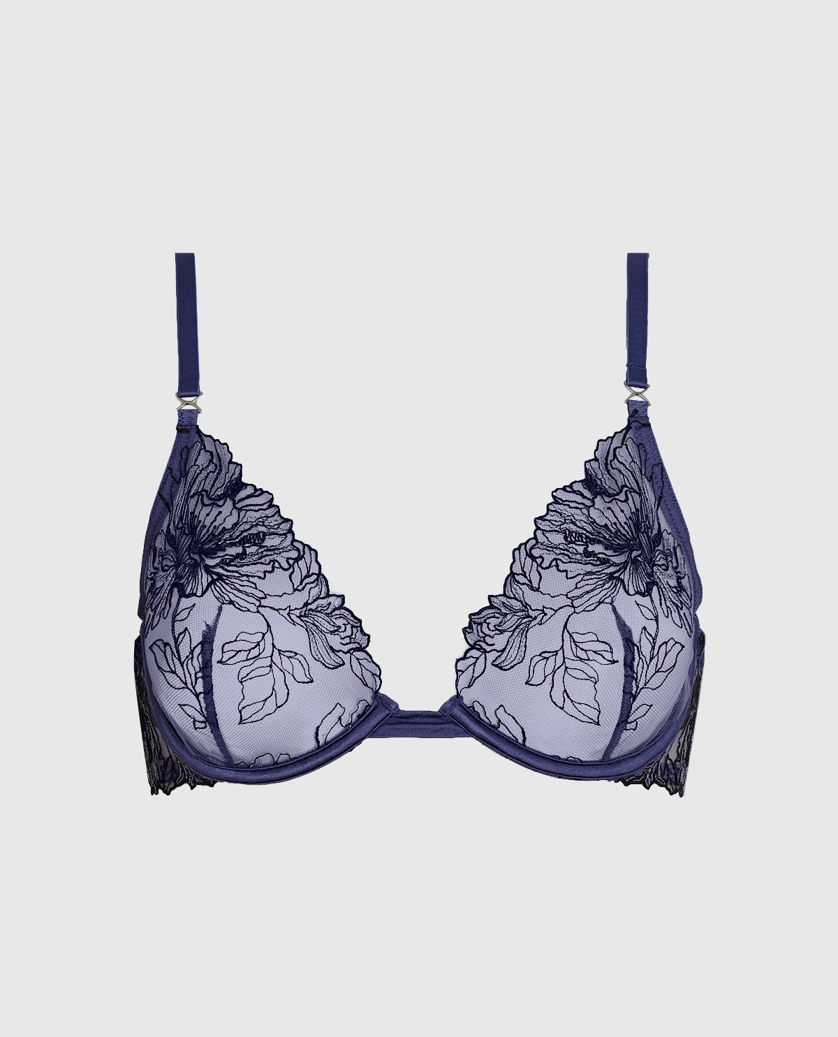 La Senza Unlined Plunge Bra in Dusk Blue