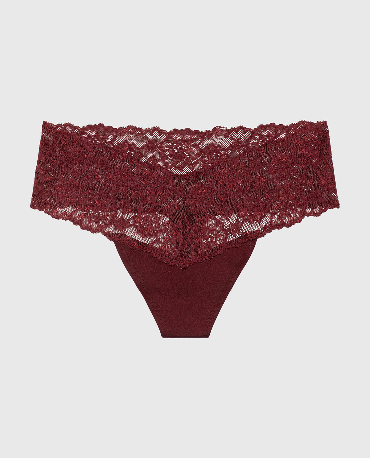 La Senza Magnificent Lace Thong Panty in Russian Ruby