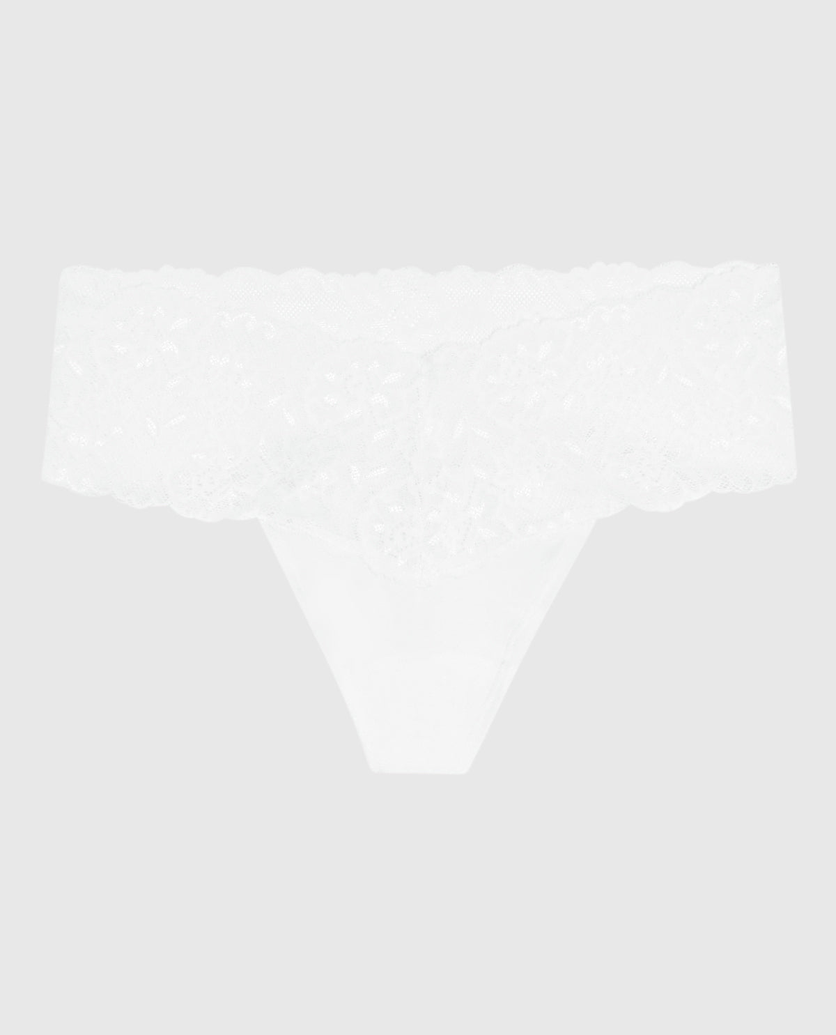 La Senza Magnificent Lace Thong Panty in Ivory