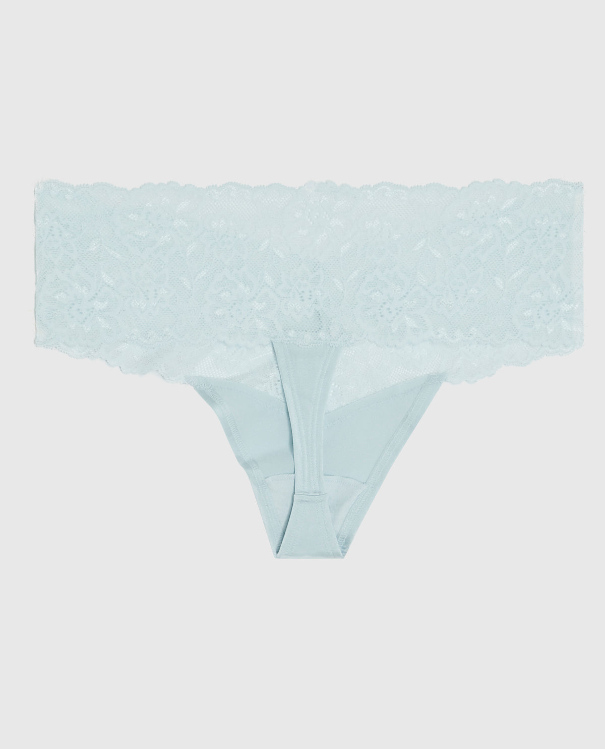 La Senza Magnificent Lace Thong Panty in Vista Blue