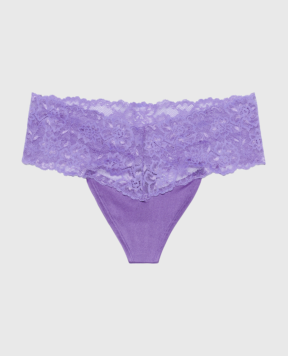 La Senza Magnificent Lace Thong Panty in Purple Opulence