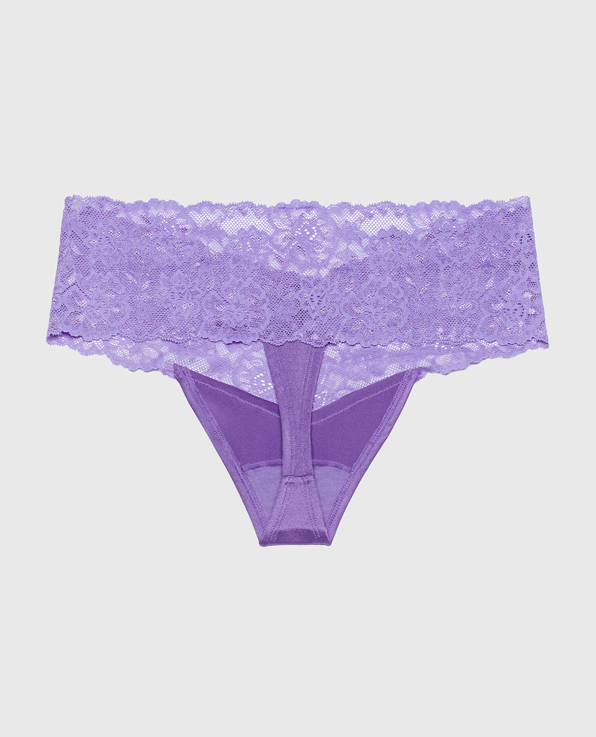 La Senza Magnificent Lace Thong Panty in Purple Opulence