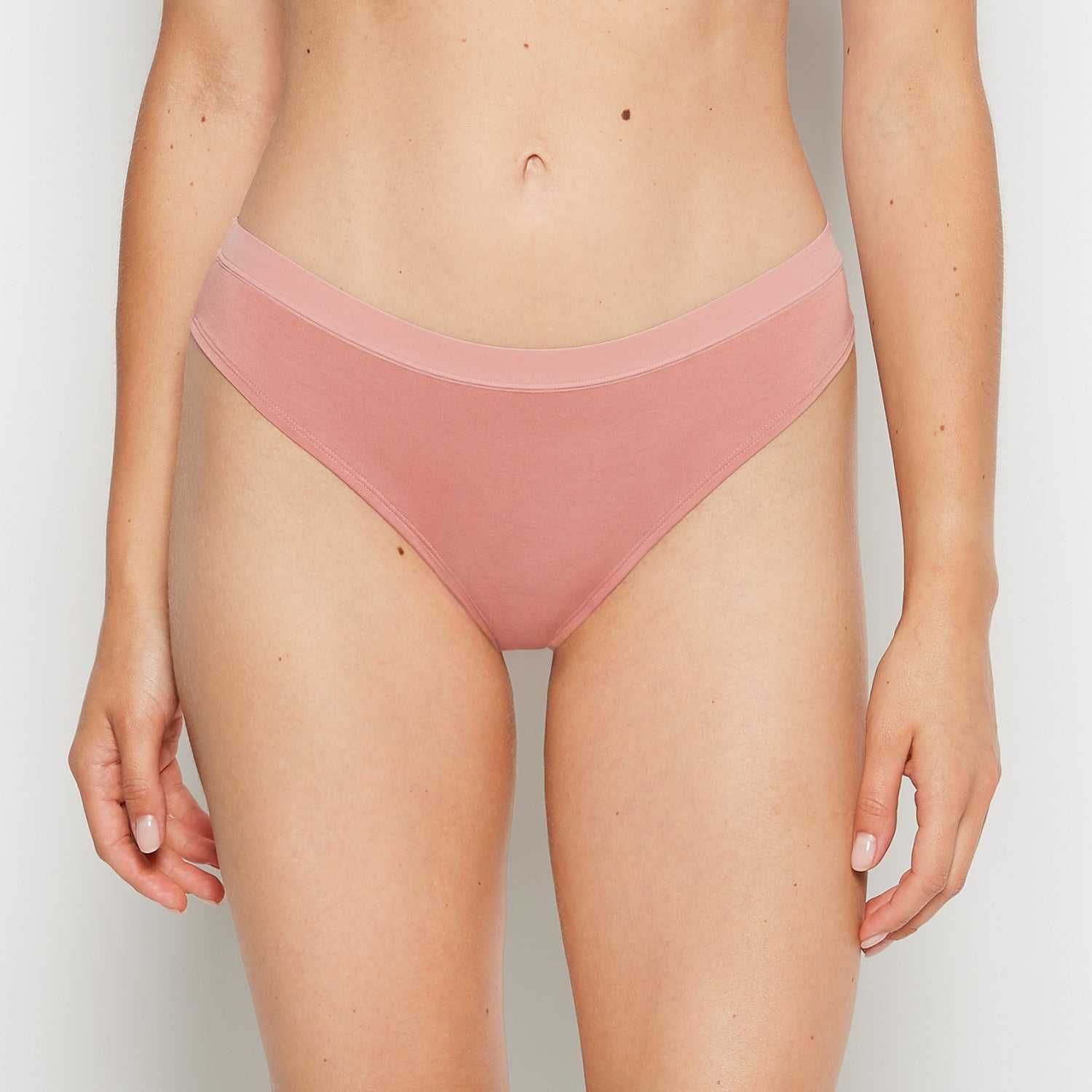 La Senza Thong Panty With Vanishing Trim in Old Rose