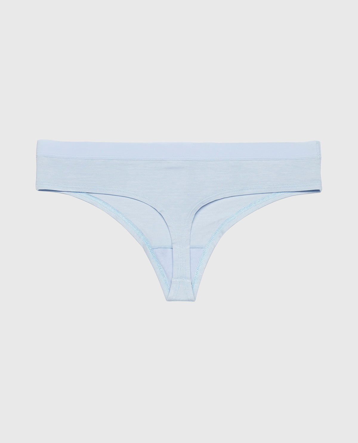 La Senza Thong Panty with Vanishing Trim in Subdued Blue