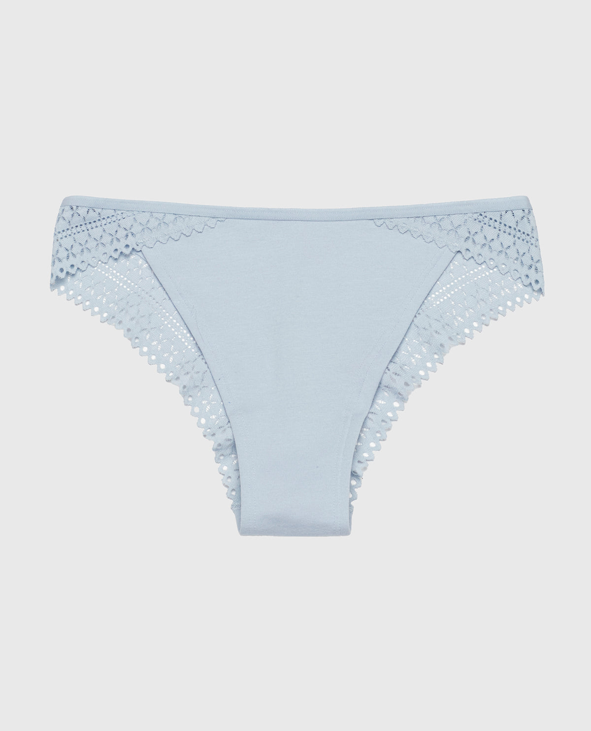 La Senza Cheeky Panty with Lace Trim in Subdued Blue