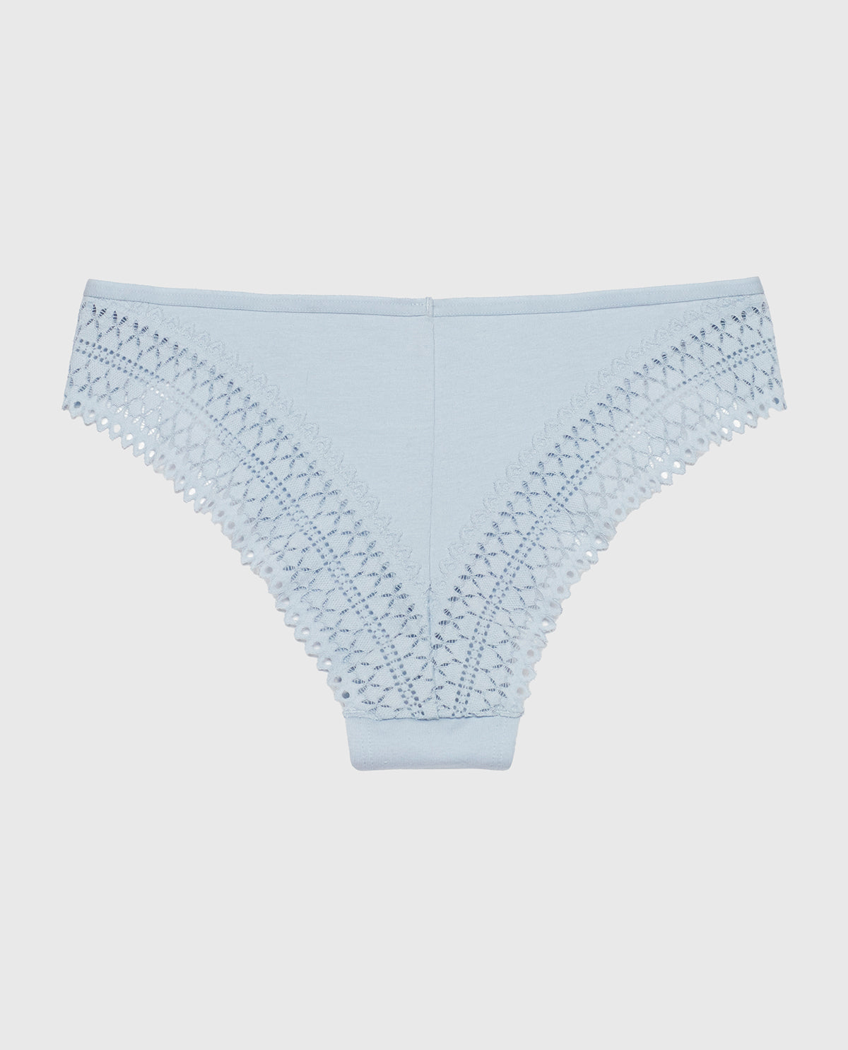 La Senza Cheeky Panty with Lace Trim in Subdued Blue