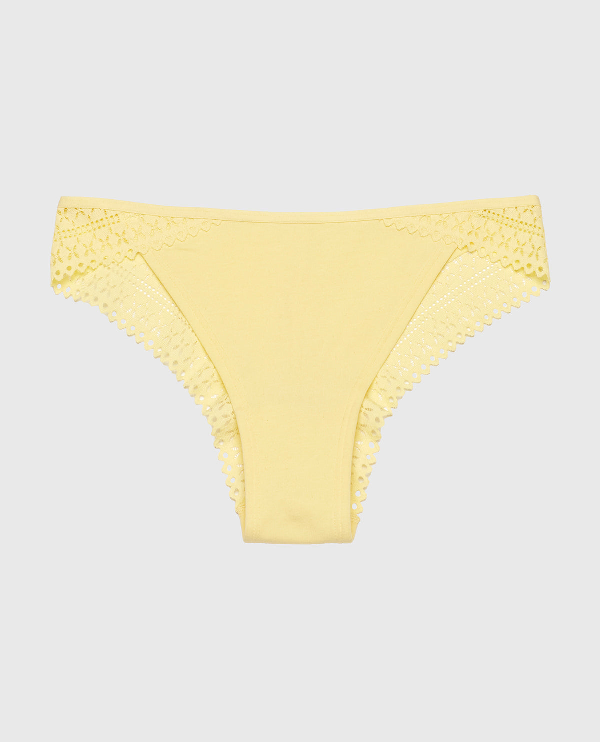 La Senza Cheeky Panty with Lace Trim in Mellow Yellow