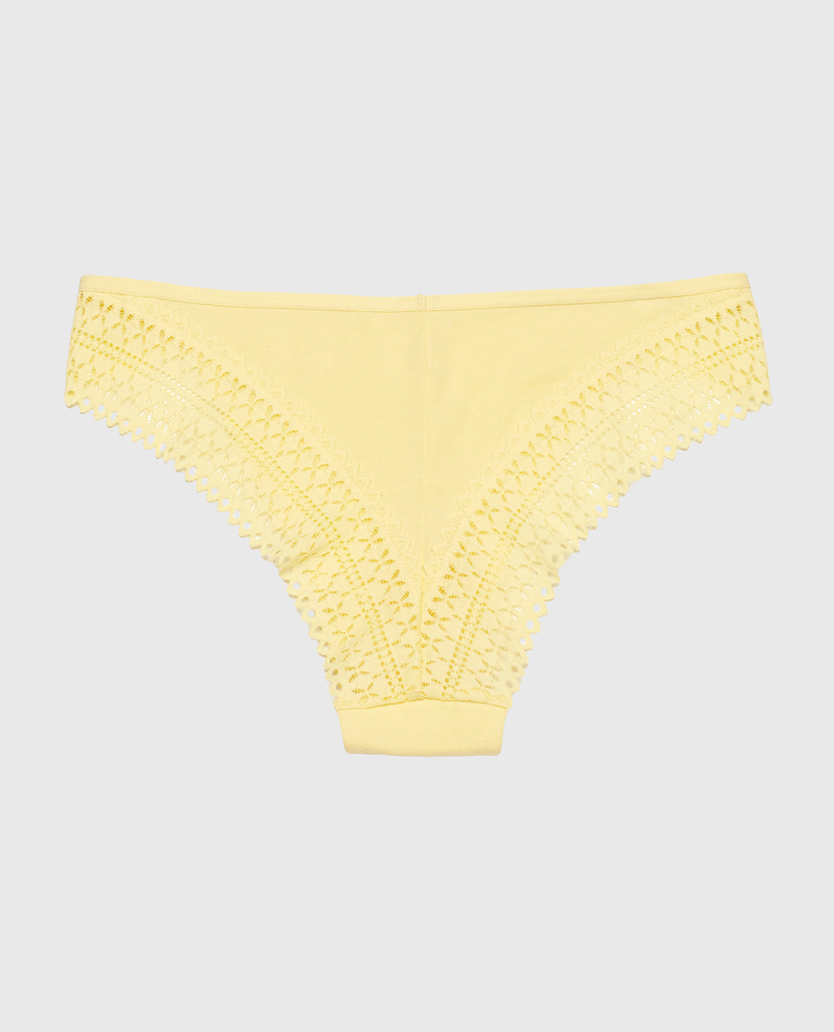 La Senza Cheeky Panty with Lace Trim in Mellow Yellow