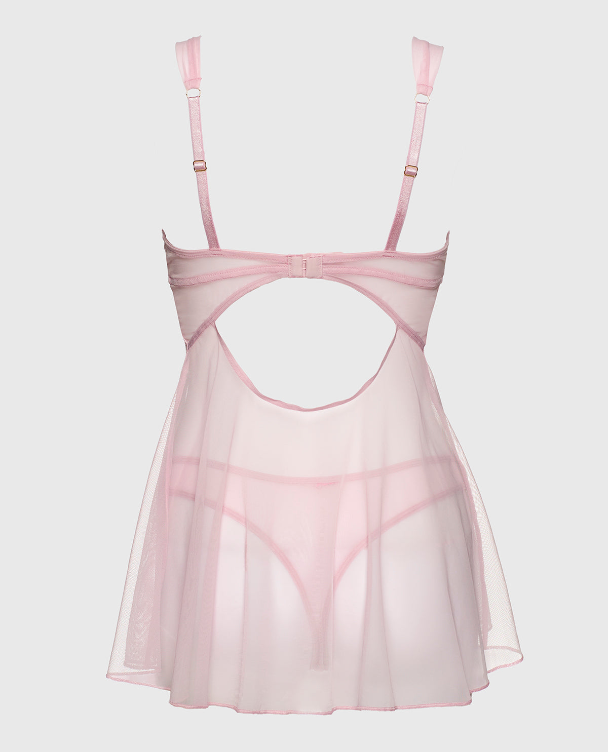 La Senza Unlined Shimmer Babydoll in Iced Lilac