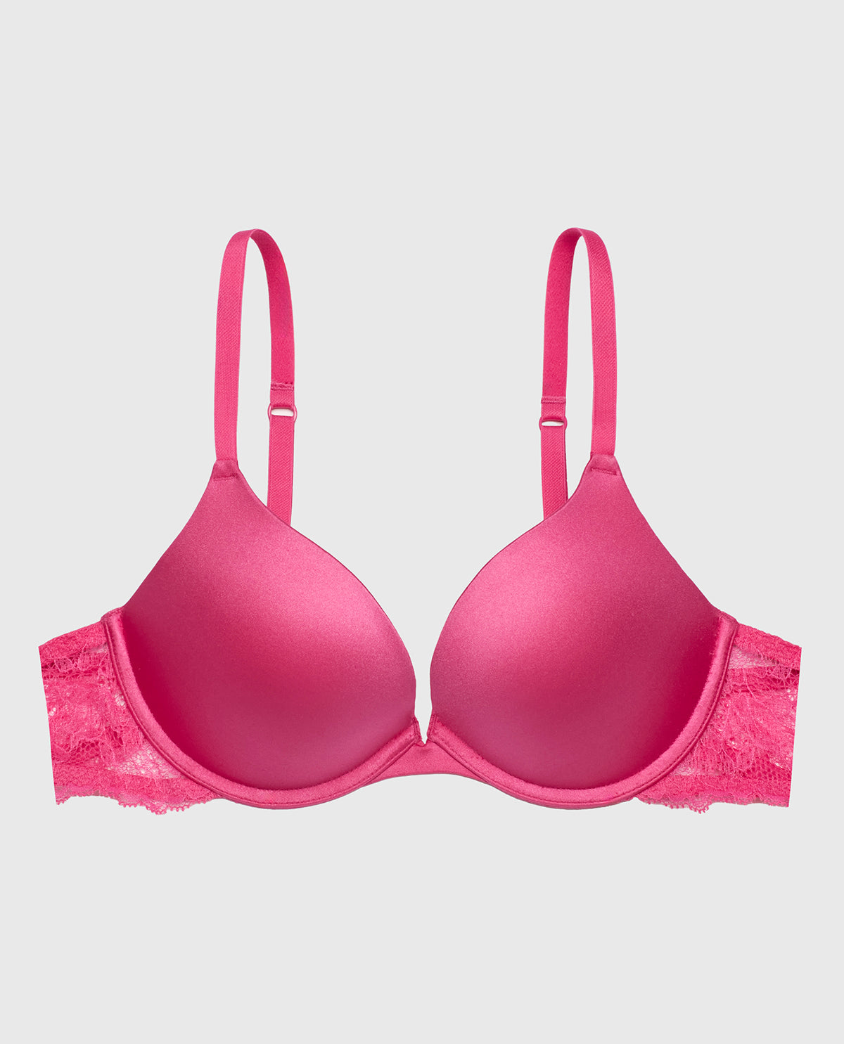 La Senza Push Up Bra with Lace Wing in Raspberry Rose