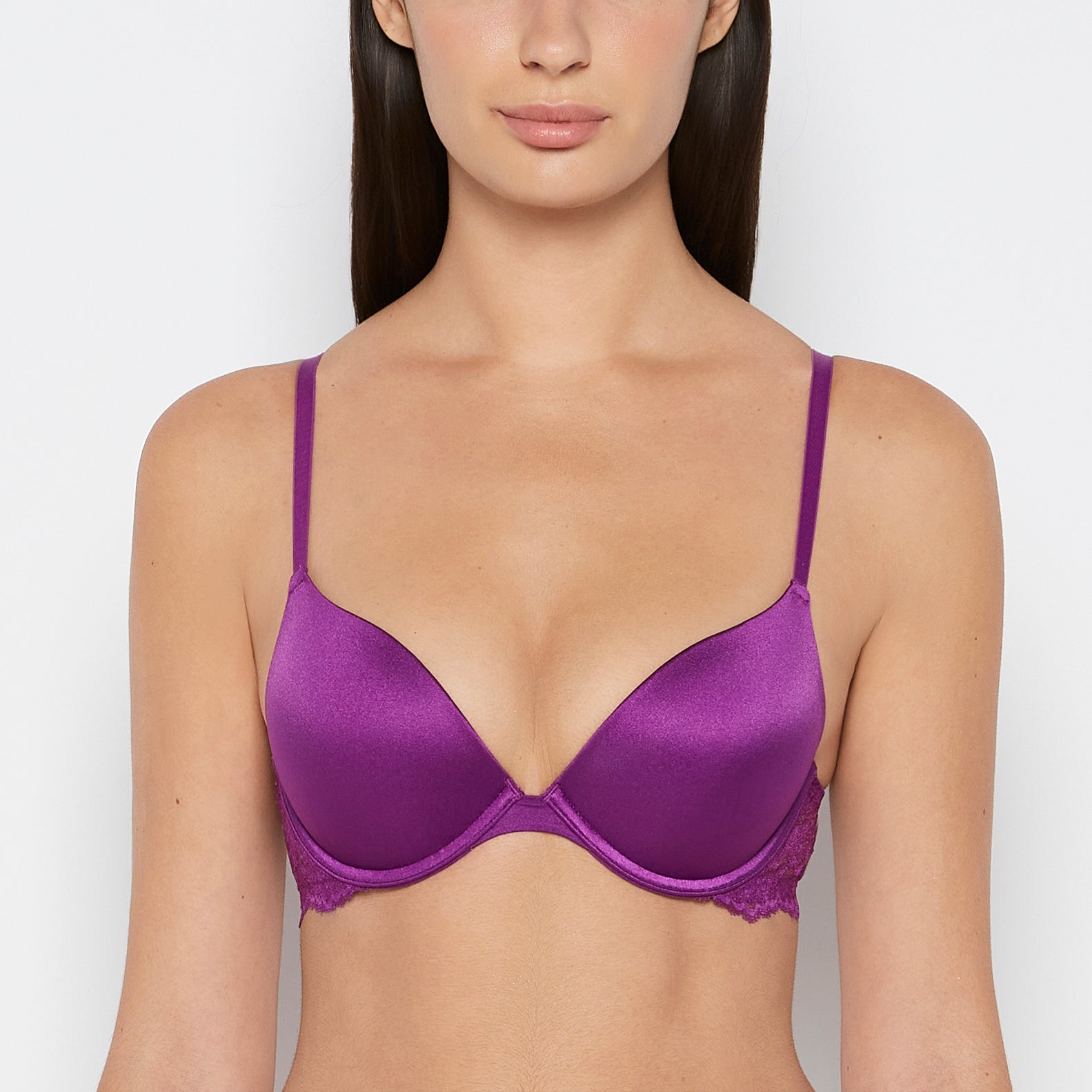 La Senza Push Up Bra With Lace Wing in Sparkling Grape
