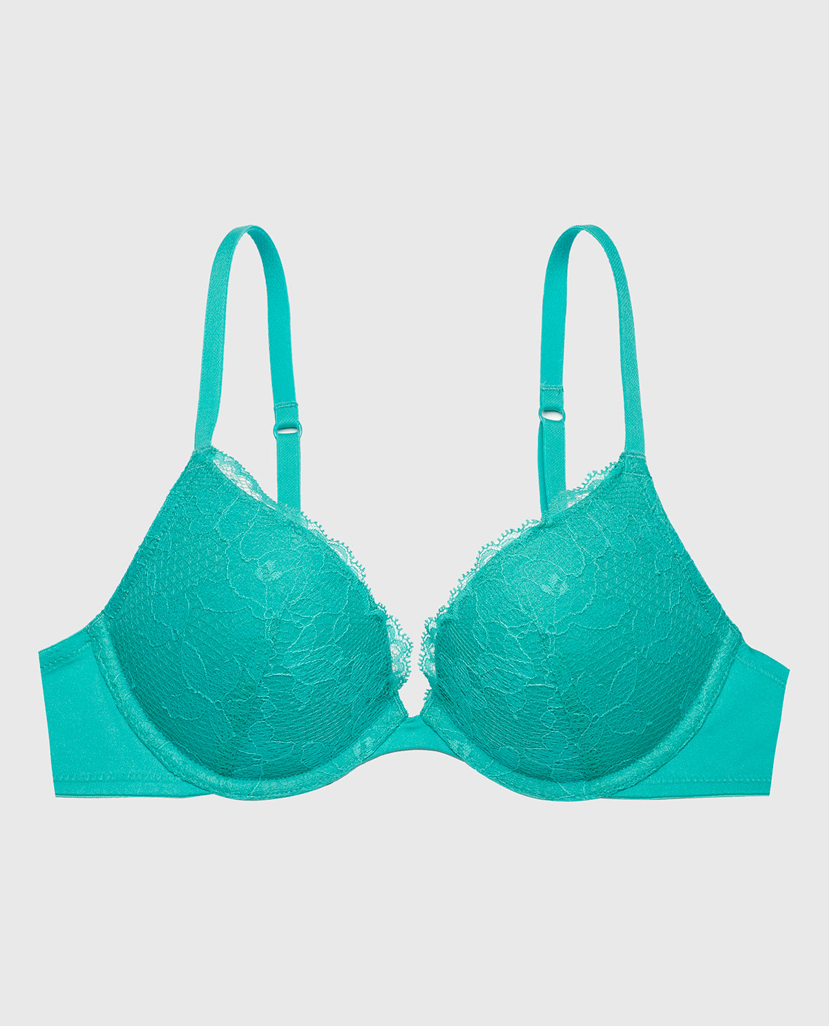 La Senza Lace Push Up Bra in Beach Teal