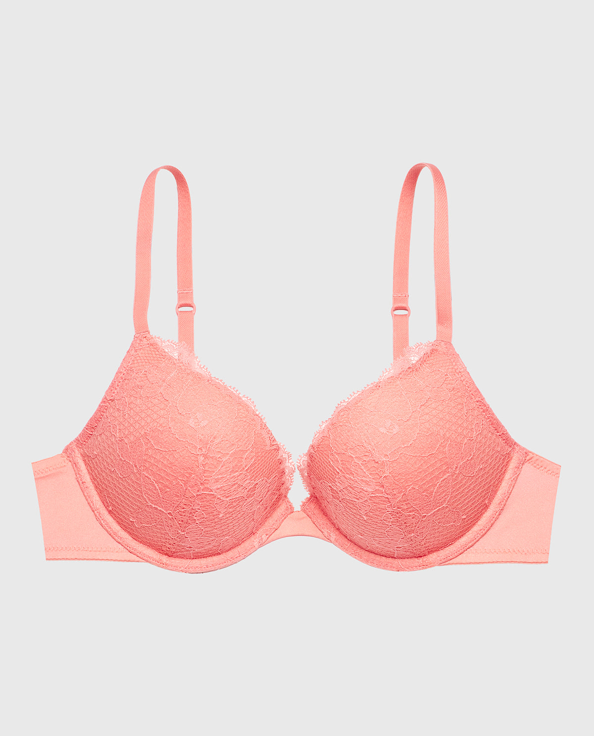 La Senza Lace Push Up Bra in Peach Fizz