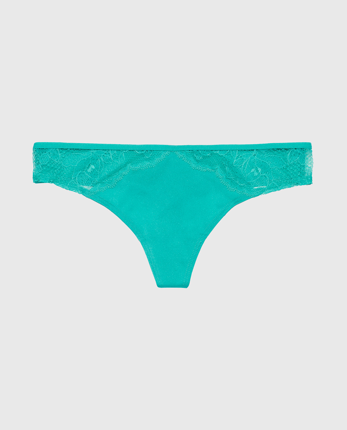 La Senza Tanga avec mince bordure en dentelle sarcelle de plage