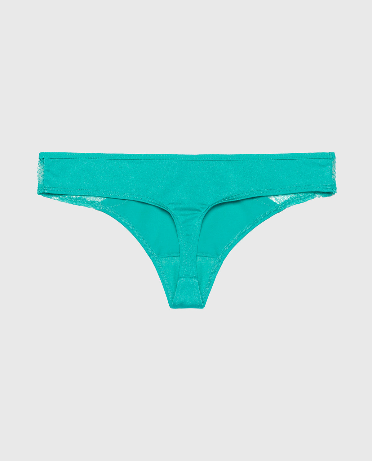 La Senza Tanga avec mince bordure en dentelle sarcelle de plage