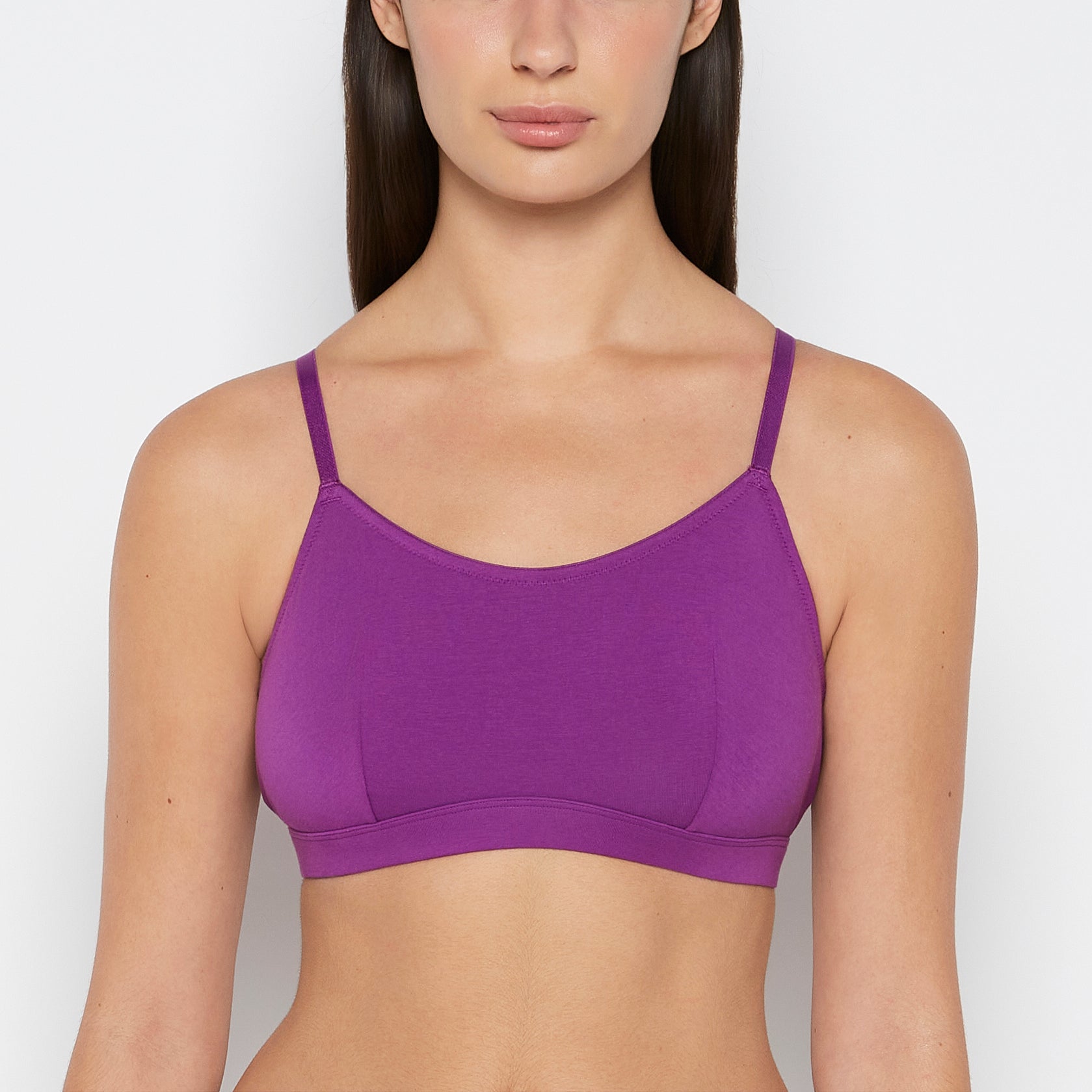 La Senza Cotton Scoop Bralette in Sparkling Grape