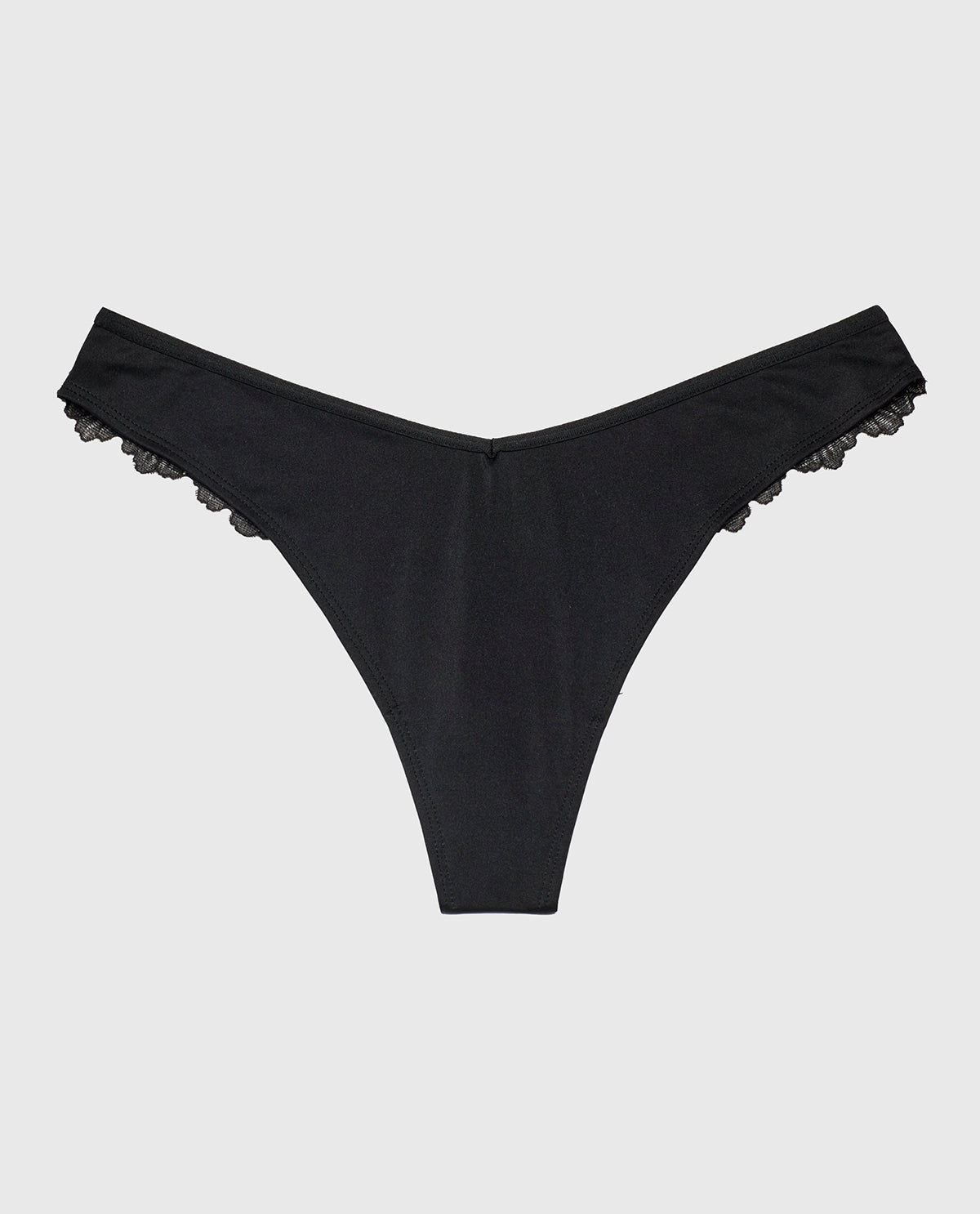 La Senza Diva Thong Panty in Tuxedo Black