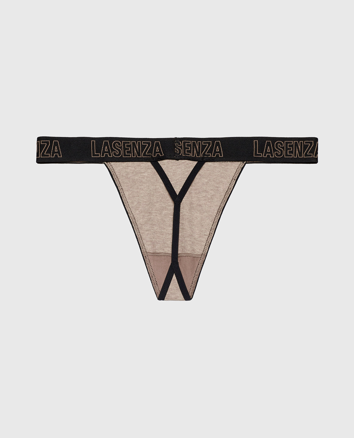 La Senza G-String Panty with Logo in Leafless Tree Heather