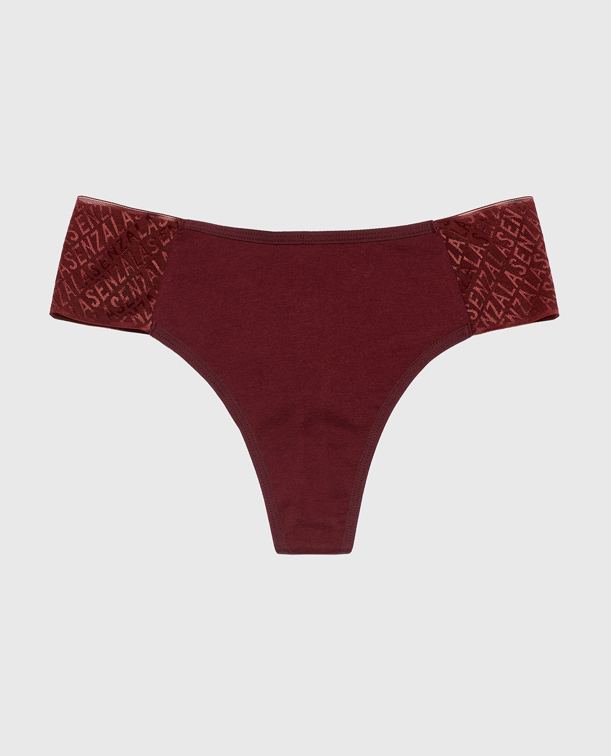 La Senza Cheeky Thong Panty with Logo in Russian Ruby