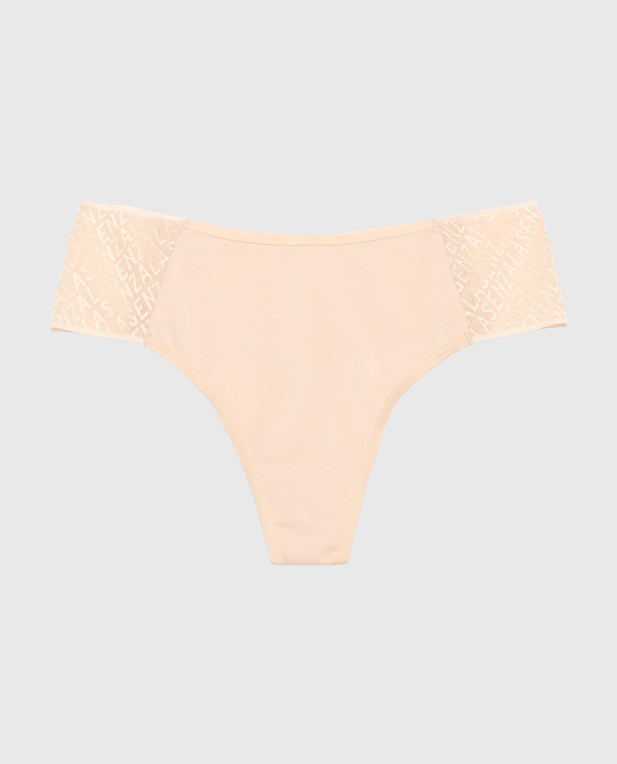 La Senza Cheeky Thong Panty with Logo in Cameo Rose