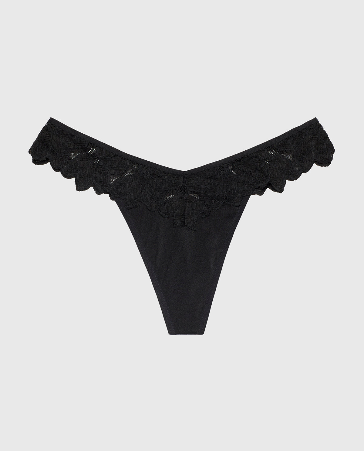 La Senza Diva Thong Panty in Tuxedo Black