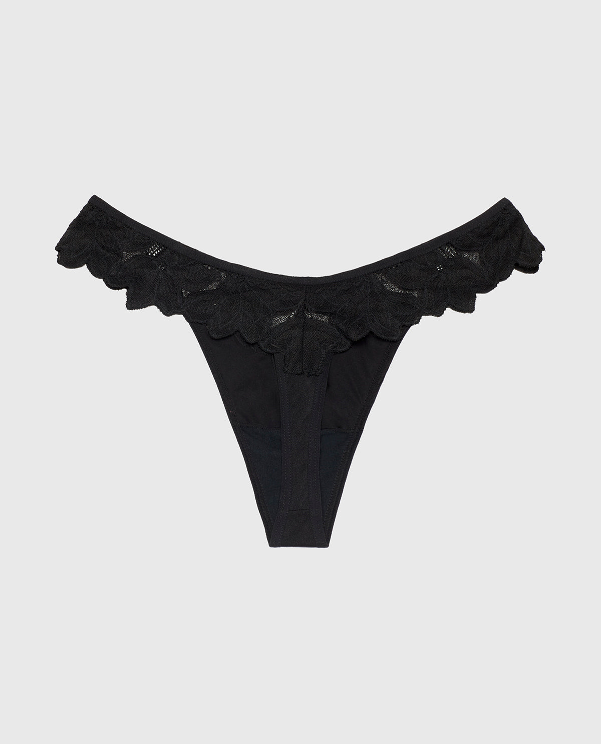 La Senza Diva Thong Panty in Tuxedo Black