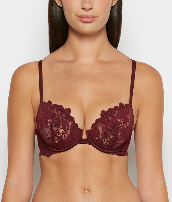 La Senza Push up bra with all over Reverie Lace in Russian Ruby