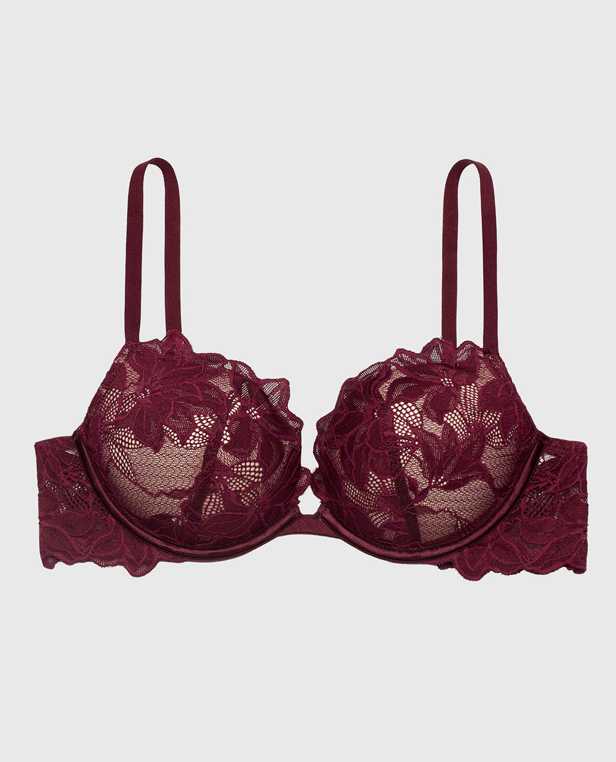 La Senza Push up bra with all over Reverie Lace in Russian Ruby