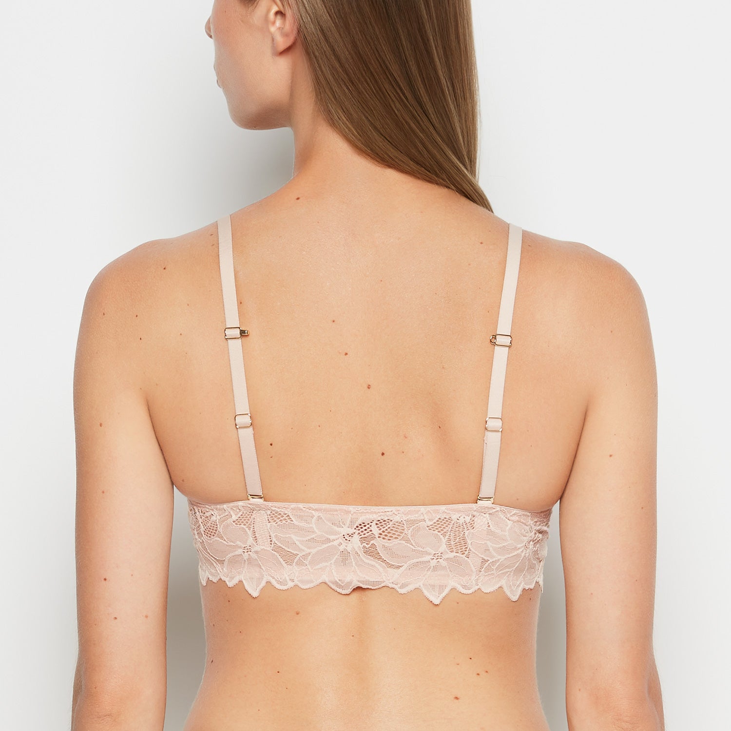 La Senza Front Close Push Up Bra with Reverie Lace in Cameo Rose