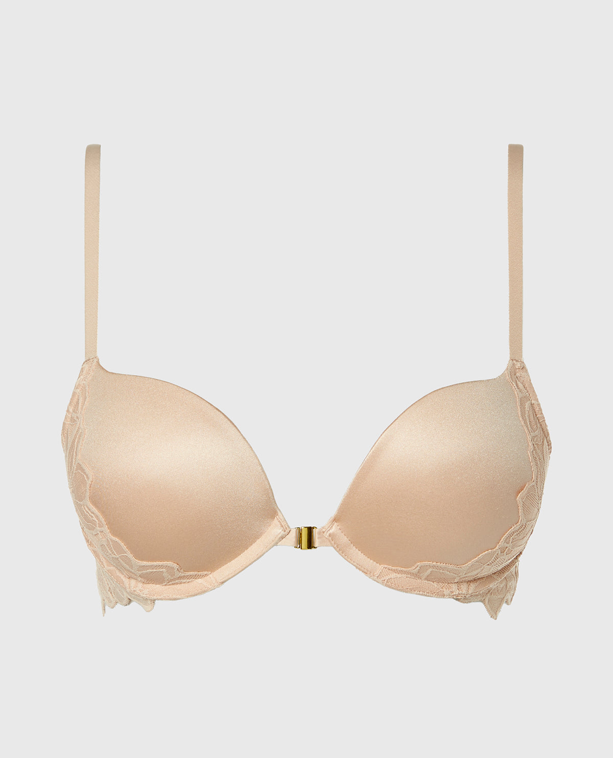 La Senza Front Close Push Up Bra with Reverie Lace in Cameo Rose