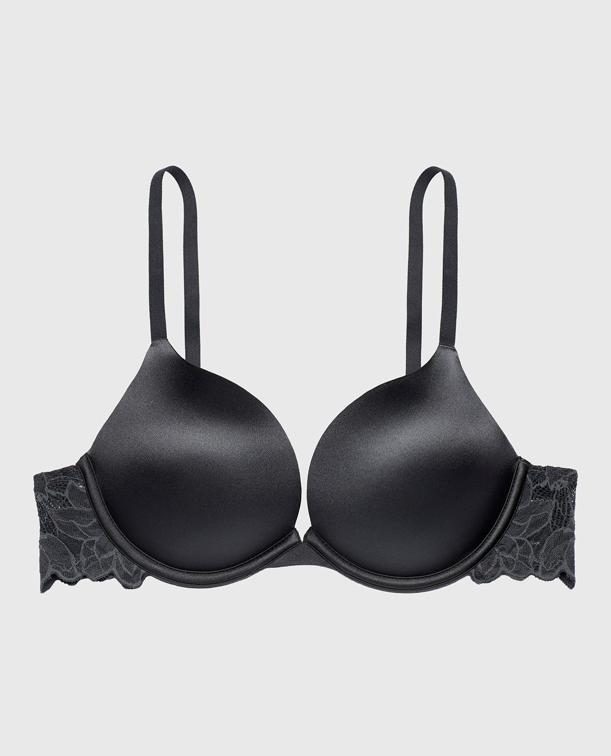 La Senza Micro cup push up bra with Reverie Lace Wing in Ebony