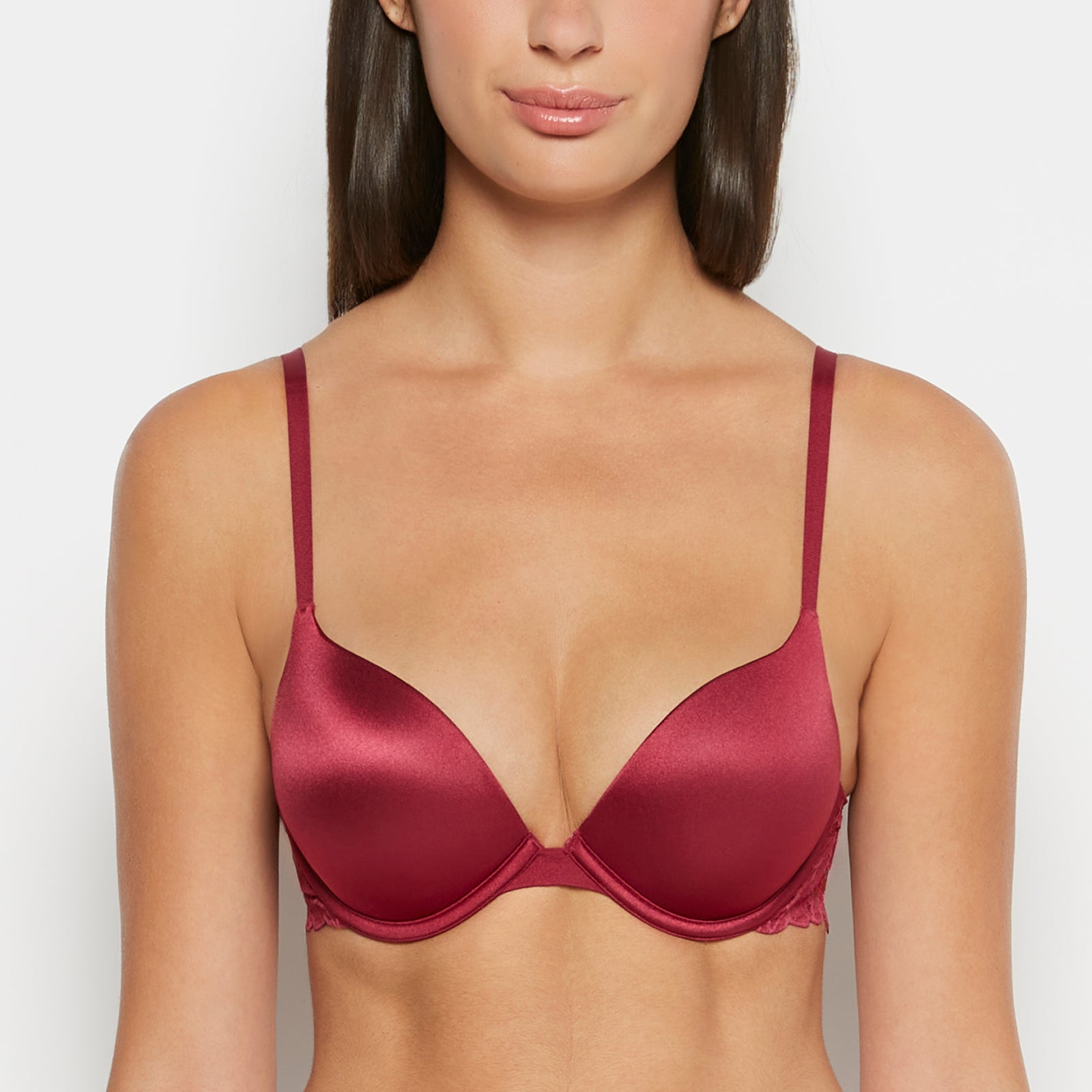 La Senza Micro cup push up bra with Reverie Lace Wing in Beaujolais