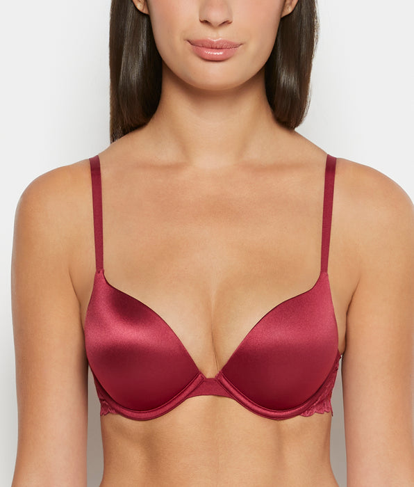 La Senza Micro cup push up bra with Reverie Lace Wing in Beaujolais