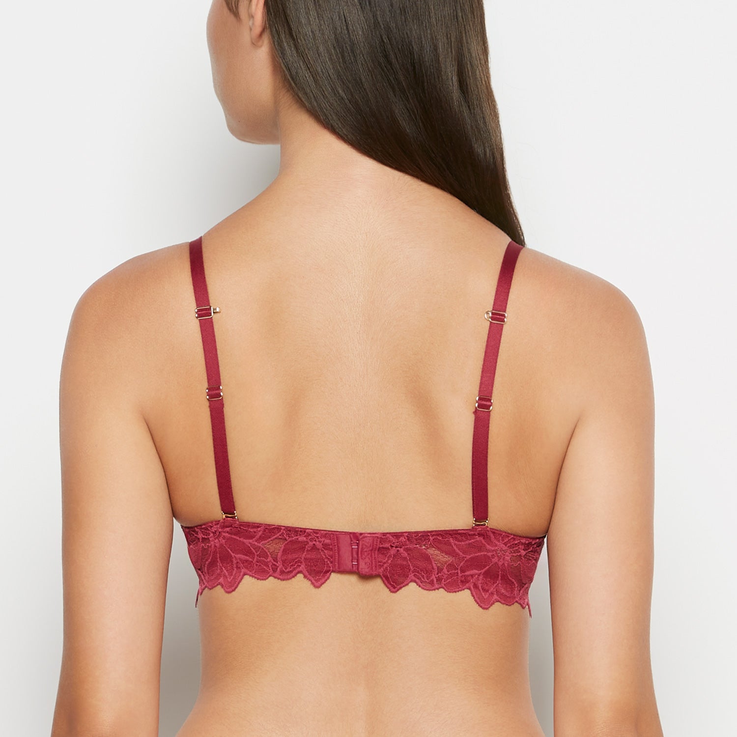 La Senza Micro cup push up bra with Reverie Lace Wing in Beaujolais