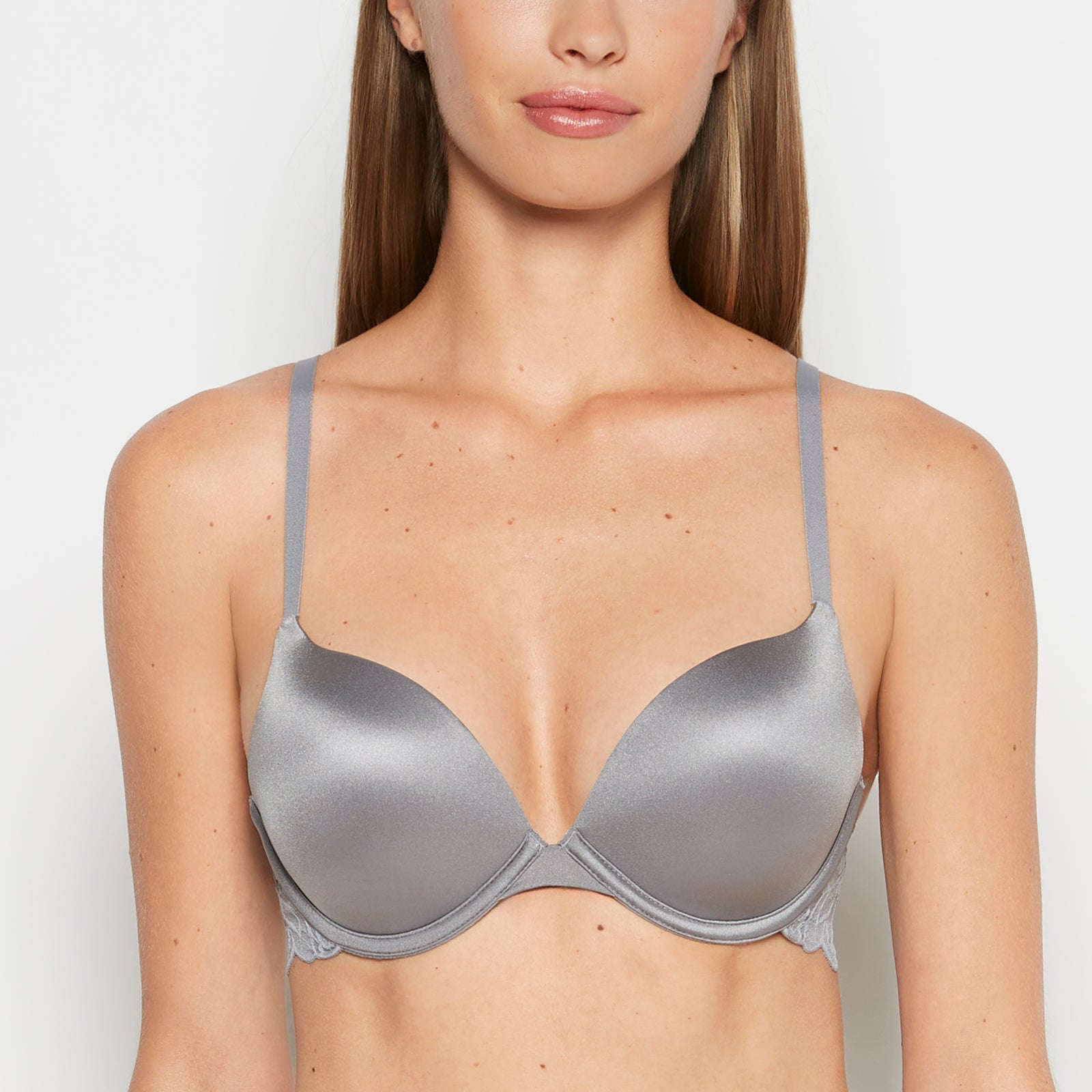 La Senza Micro cup push up bra with Reverie Lace Wing in Skyrocket