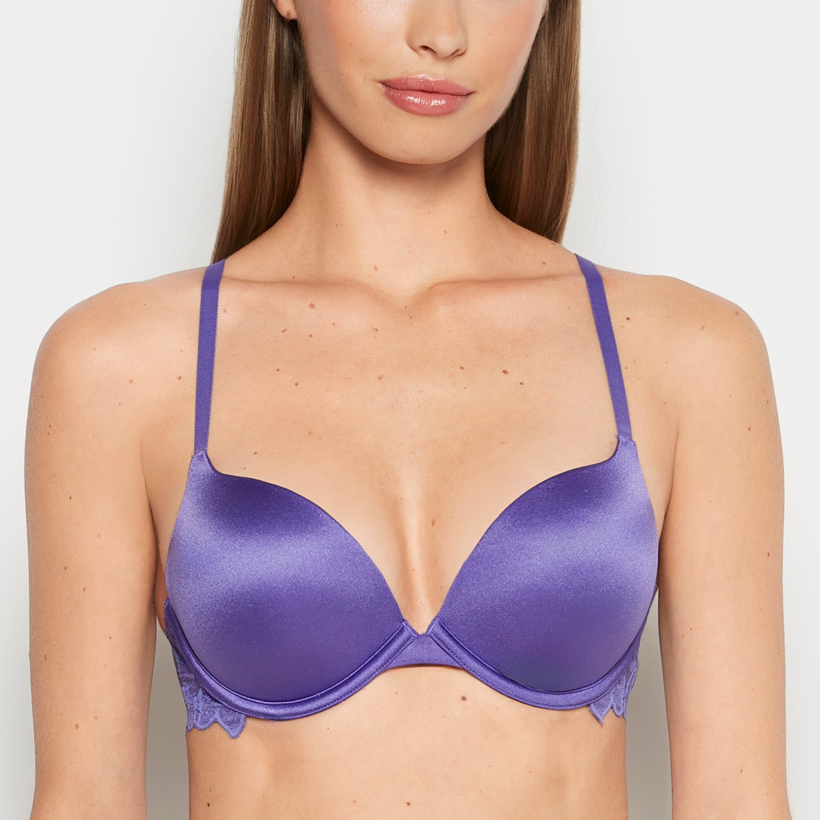 La Senza Micro cup push up bra with Reverie Lace Wing in Purple Opulence
