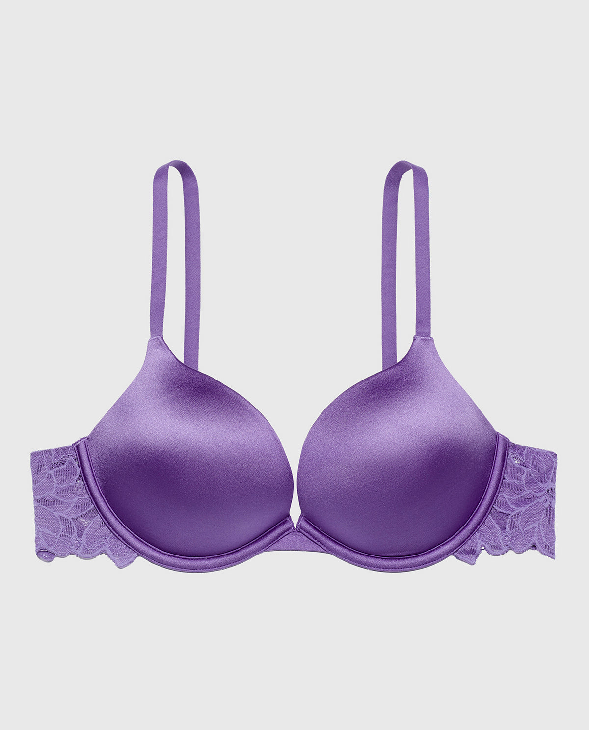 La Senza Micro cup push up bra with Reverie Lace Wing in Purple Opulence