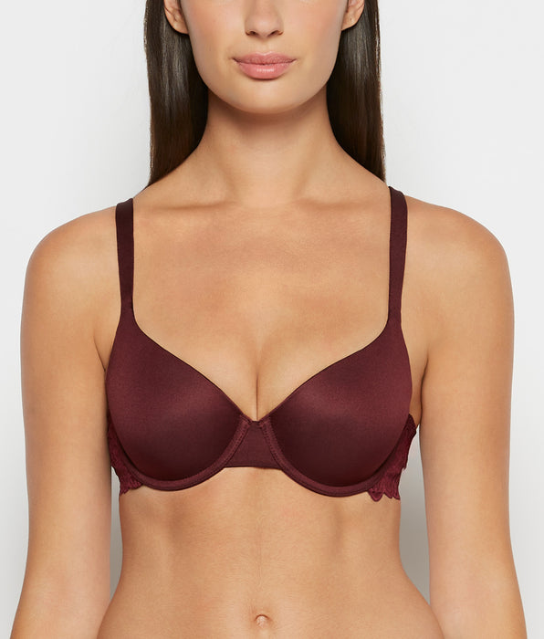 La Senza Lightly Lined Micro Cup Reverie Bra with Lace Wing in Russian Ruby