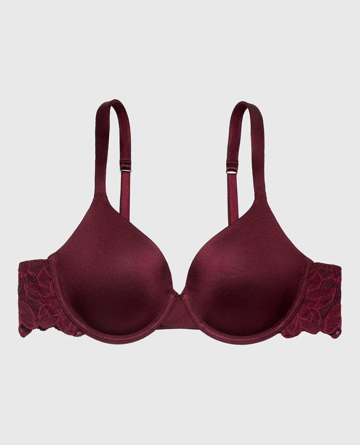 La Senza Lightly Lined Micro Cup Reverie Bra with Lace Wing in Russian Ruby
