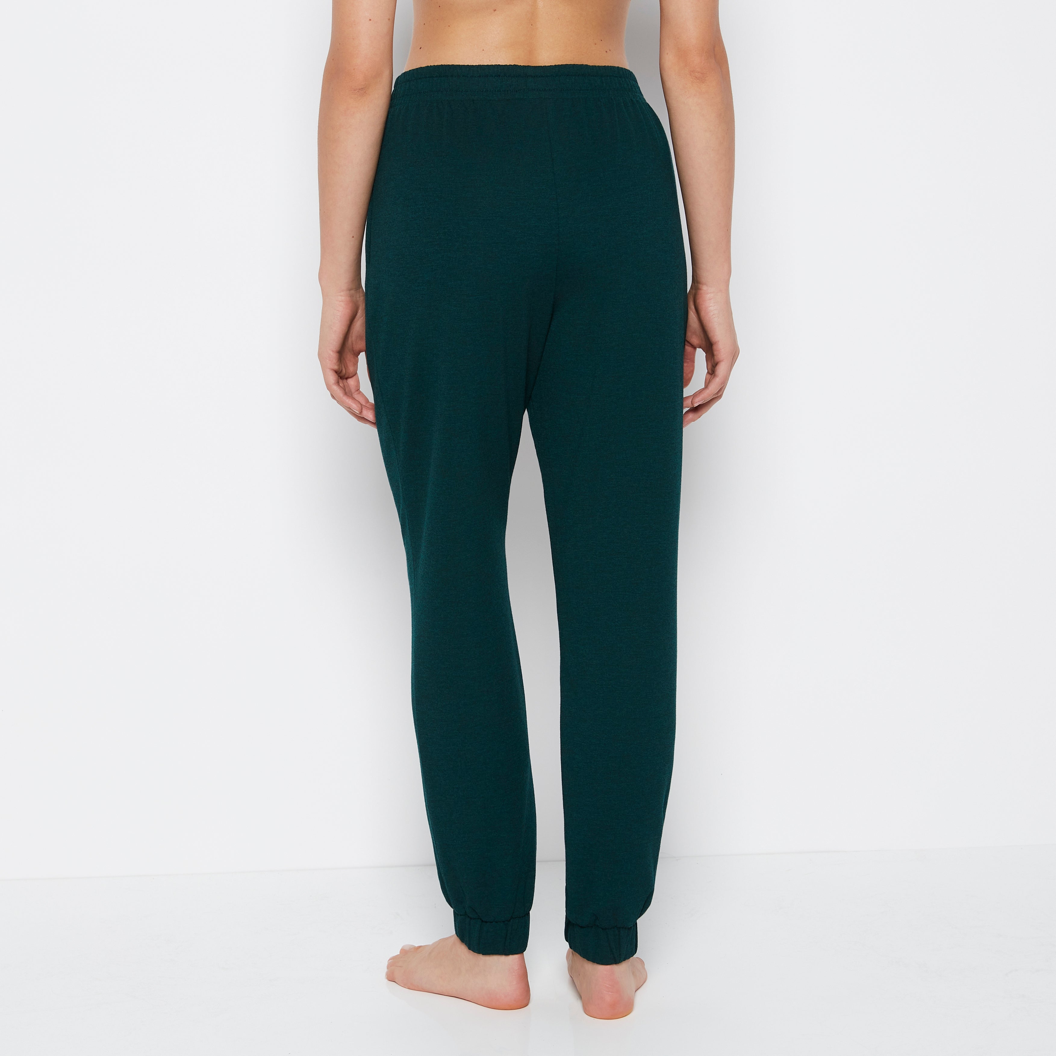 La Senza French Terry Sleep Pant in Emerald Green Heather