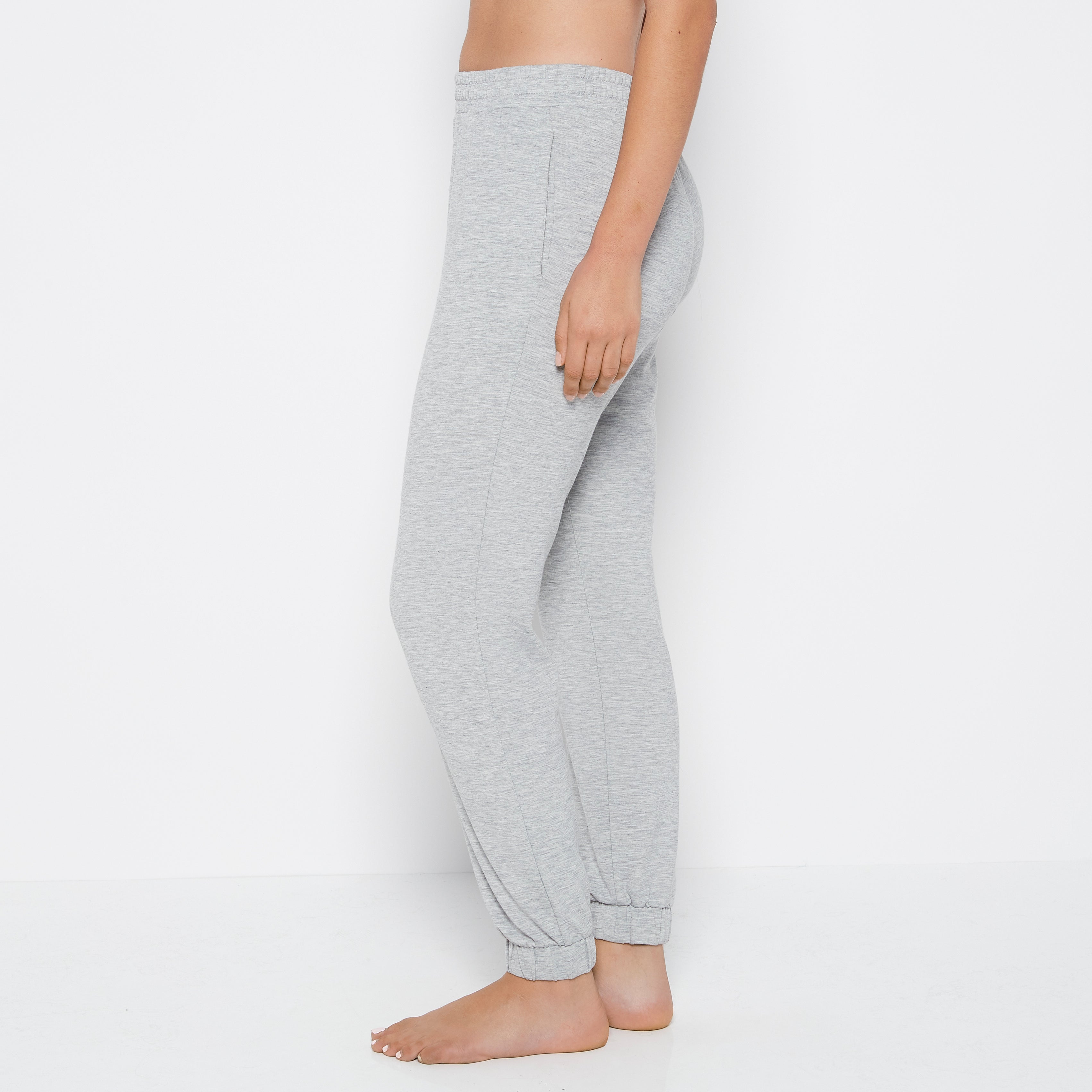 La Senza Pantalon de nuit en tissu éponge gris frais chiné