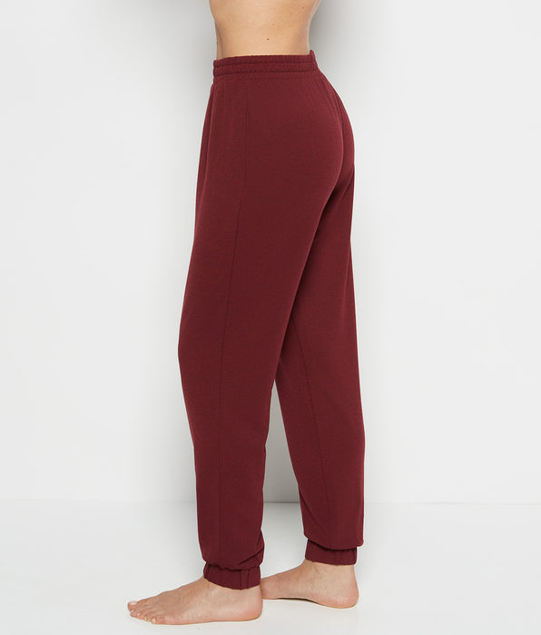 La Senza French Terry Sleep Pant in Russian Ruby Heather