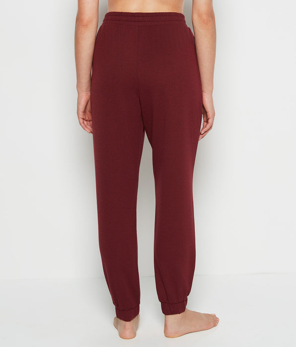 La Senza French Terry Sleep Pant in Russian Ruby Heather