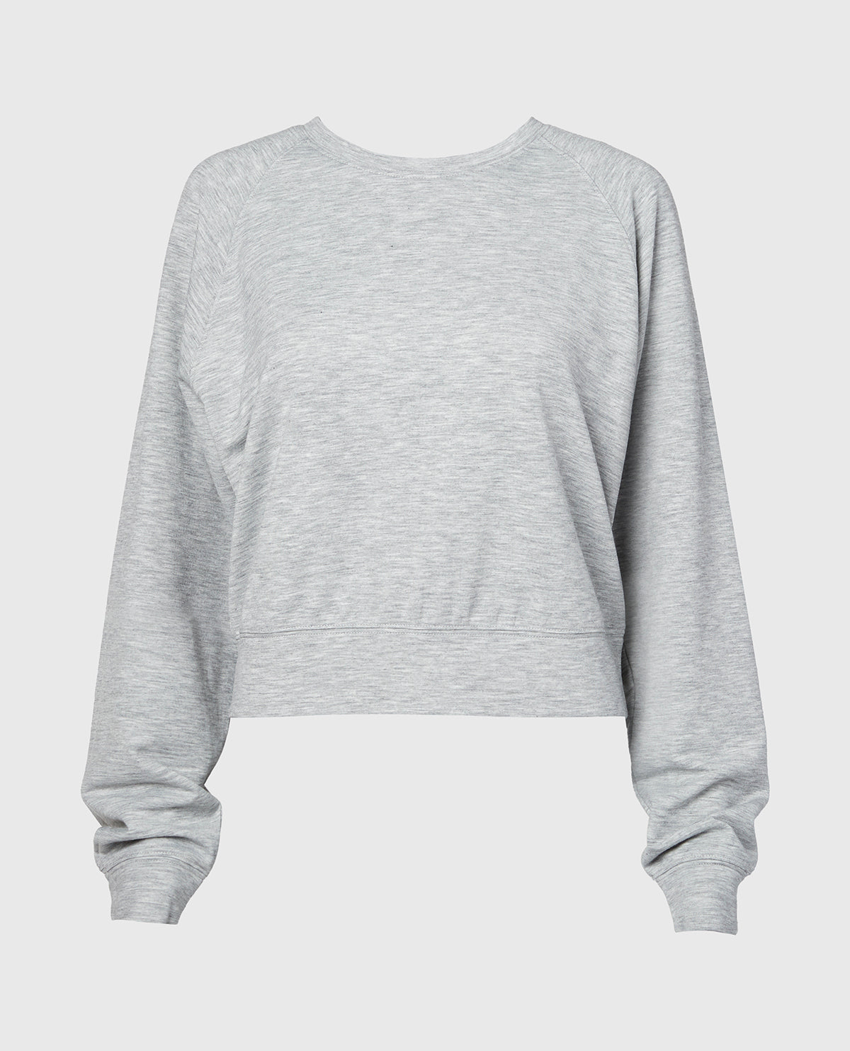 La Senza French Terry Crew Neck Sleep Top in Cool Gray Heather