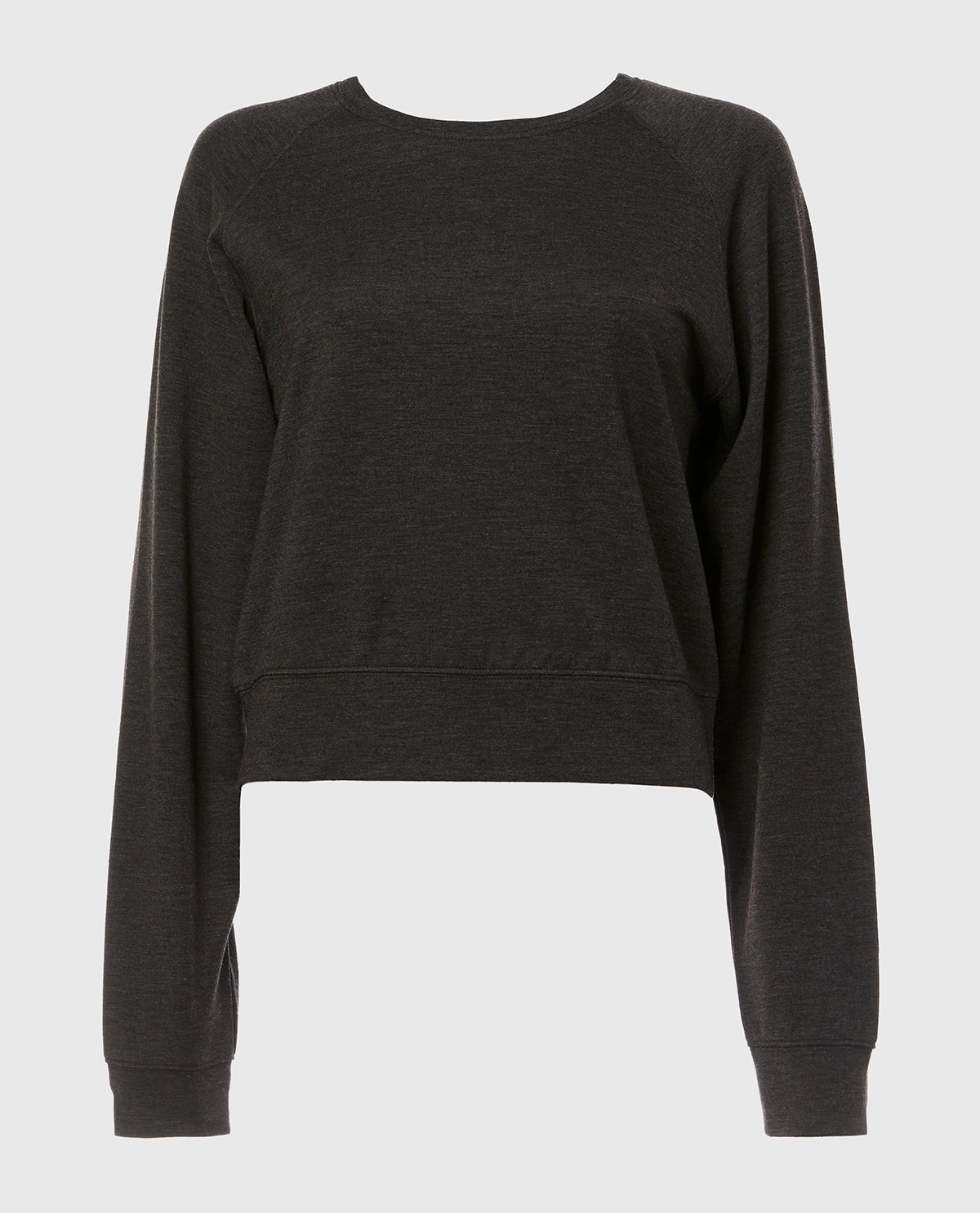 La Senza French Terry Crew Neck Sleep Top in Charcoal Heather