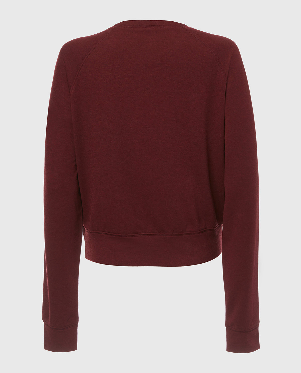 La Senza Haut de nuit ras du cou en molleton in Rubis russe chiné